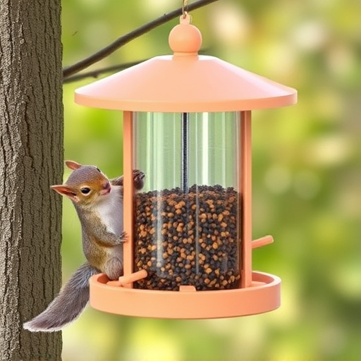 Compact squirrel-resistant bird feeder design