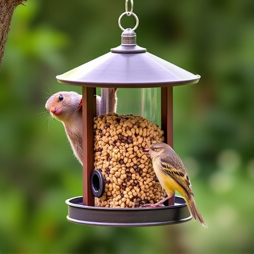 Compact squirrel-resistant bird feeder design