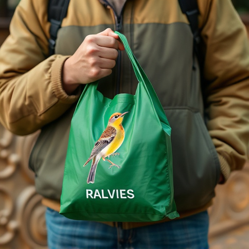 Customer holding bird seed delivery bag