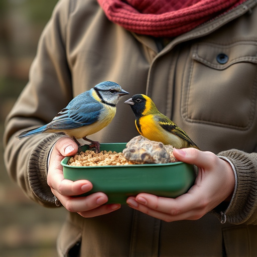 Customer holding budget bird food pack