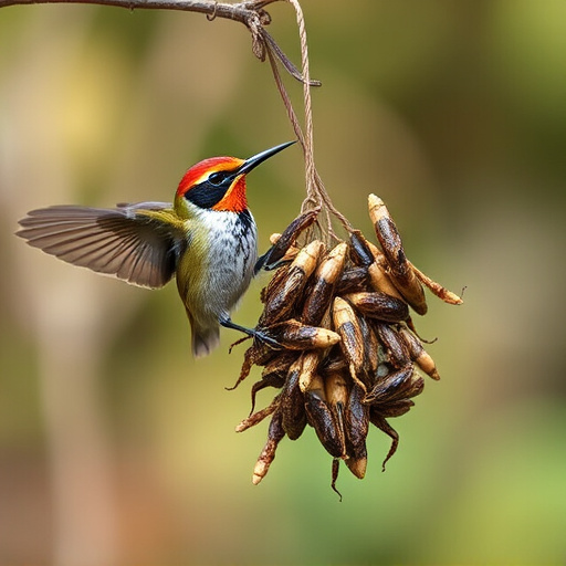 Dehydrated insects for wild birds