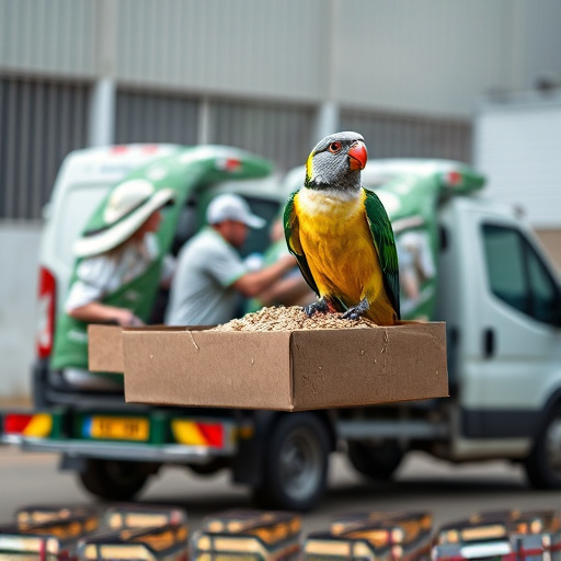 Delivery of bulk bird food supplies