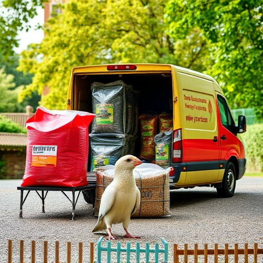 Delivery of bulk bird food supplies