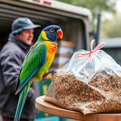 Delivery of bulk bird food supplies