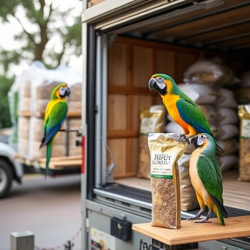 Delivery of bulk bird food supplies