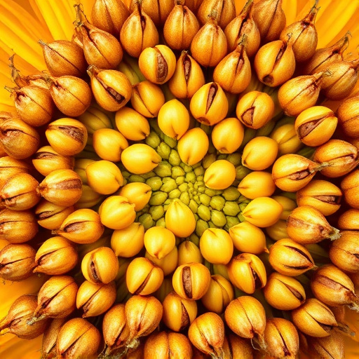 Detailed view of hulled sunflower hearts
