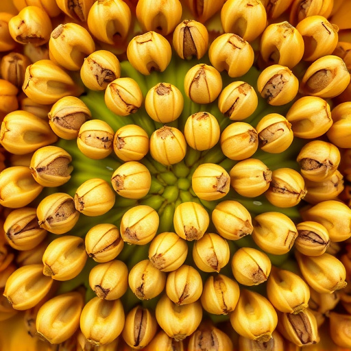 Detailed view of hulled sunflower hearts