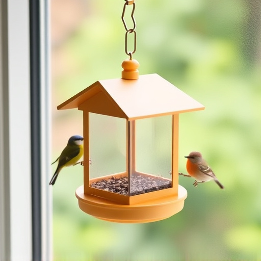 Easy-to-clean window bird feeder design