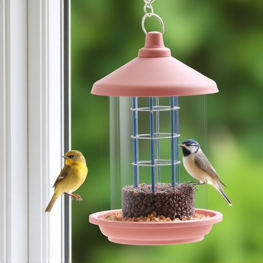 Easy-to-clean window bird feeder design