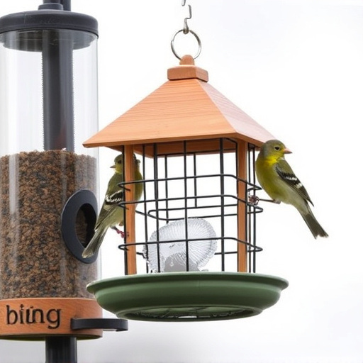 Elevated bird feeder with rat guard