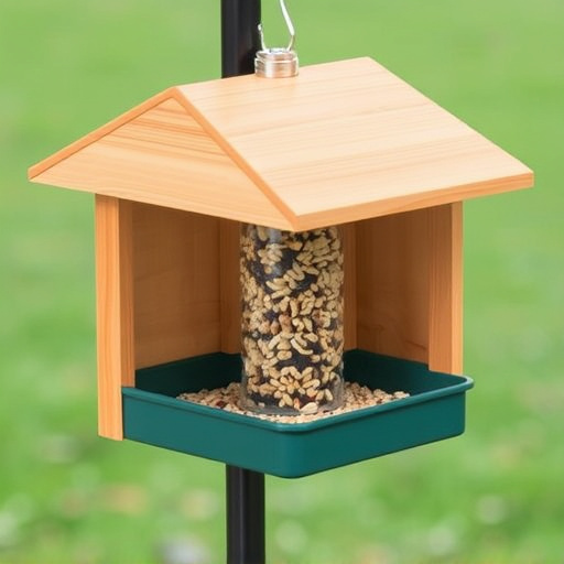 Enclosed seed feeder with drip tray