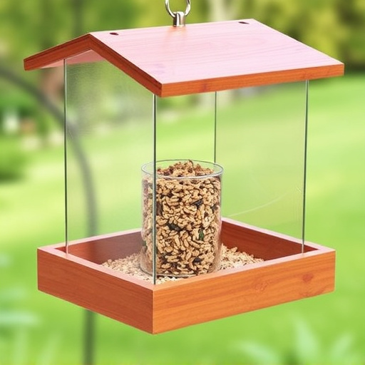 Enclosed seed feeder with drip tray