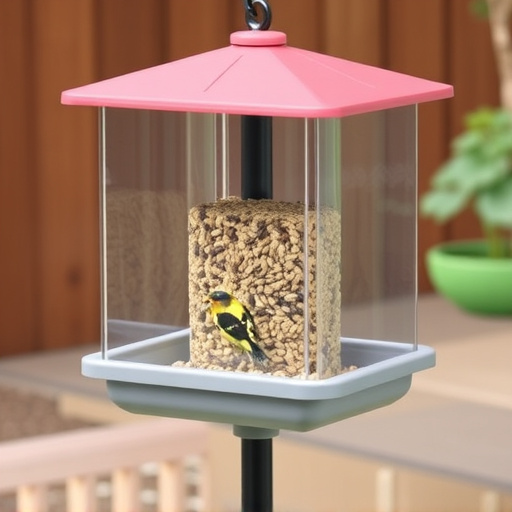 Enclosed seed feeder with drip tray