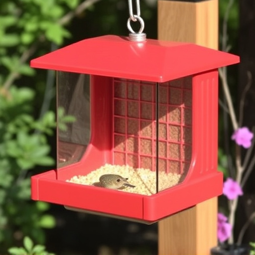 Enclosed seed feeder with drip tray