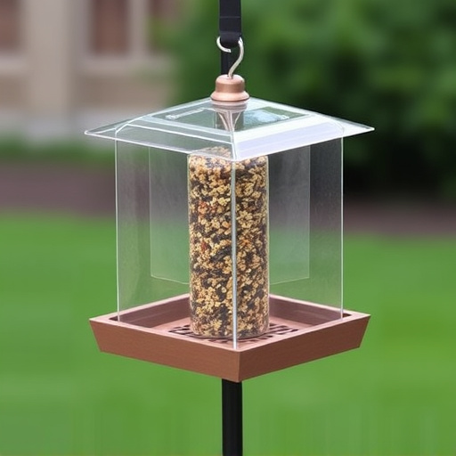 Enclosed seed feeder with drip tray