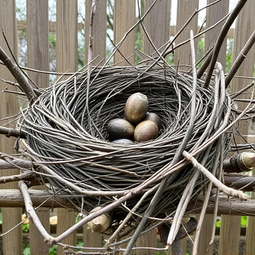 Fallen twigs from disused bird nest