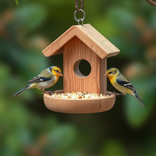 Feeding station designed for tiny birds