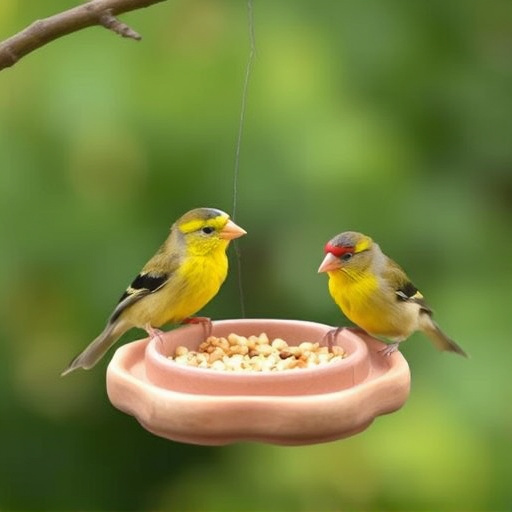 Feeding station designed for tiny birds