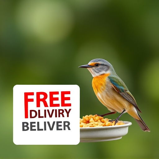 Free UK delivery banner on bird food