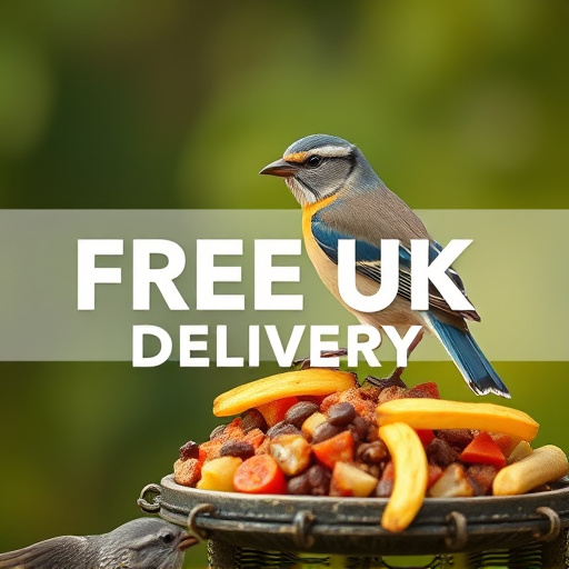 Free UK delivery banner on bird food