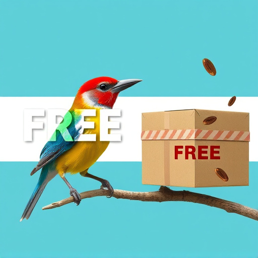 Free UK delivery banner on bird food