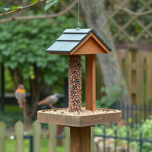 Freestanding station with seed and suet