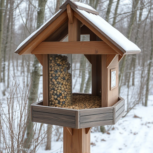 Freestanding station with seed and suet