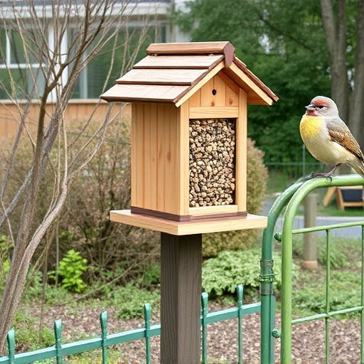 Freestanding station with seed and suet