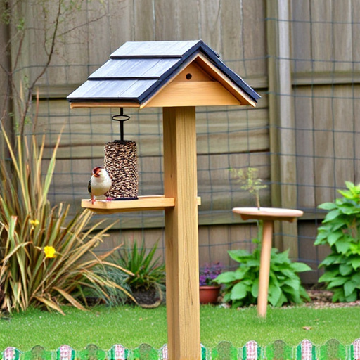 Freestanding station with seed and suet