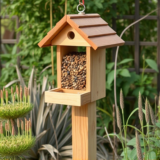Freestanding station with seed and suet