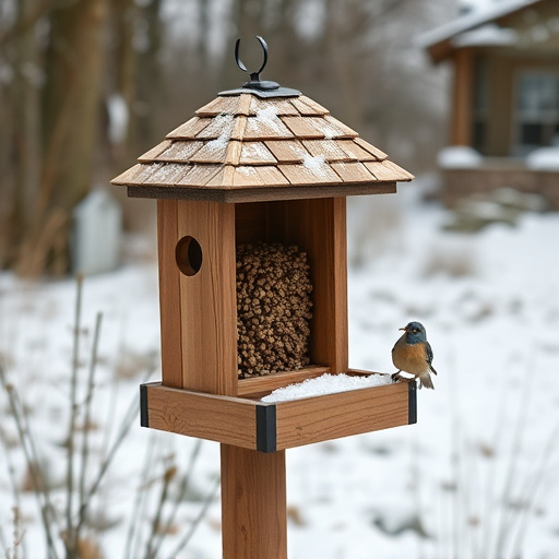 Freestanding station with seed and suet