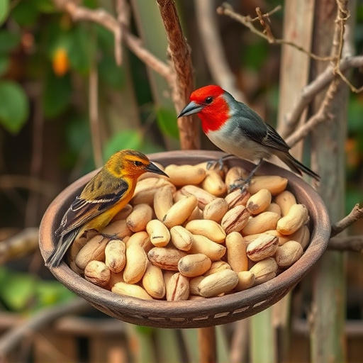 Fresh whole peanuts for wild birds