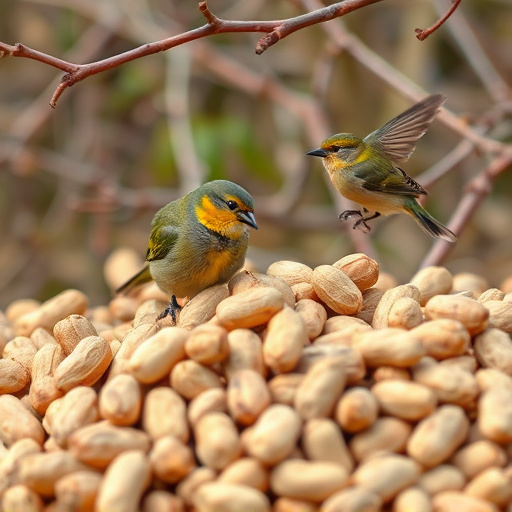 Fresh whole peanuts for wild birds