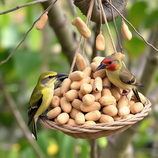 Fresh whole peanuts for wild birds