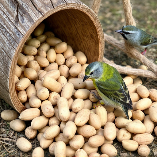 Fresh whole peanuts for wild birds