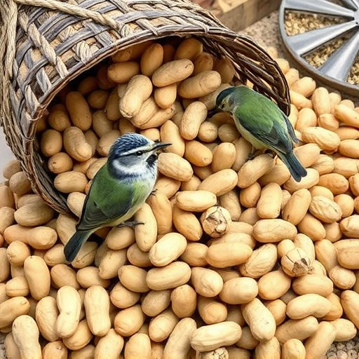 Fresh whole peanuts for wild birds