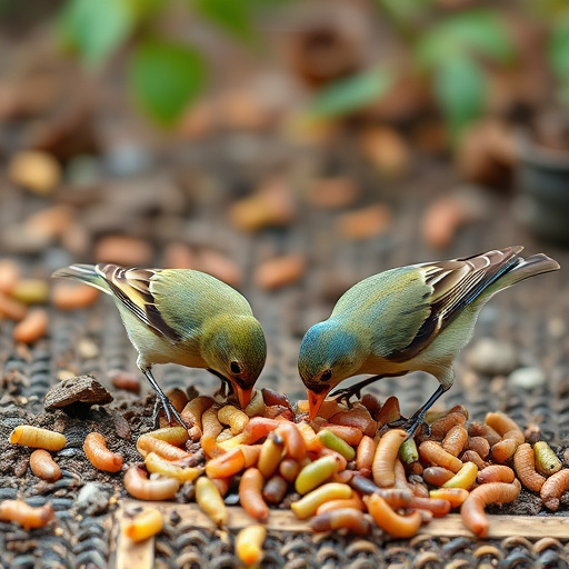 Nutritious Snack: Feeding Dried Mealworms to Birds