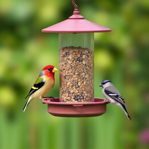 Garden feeder suited for finches, tits