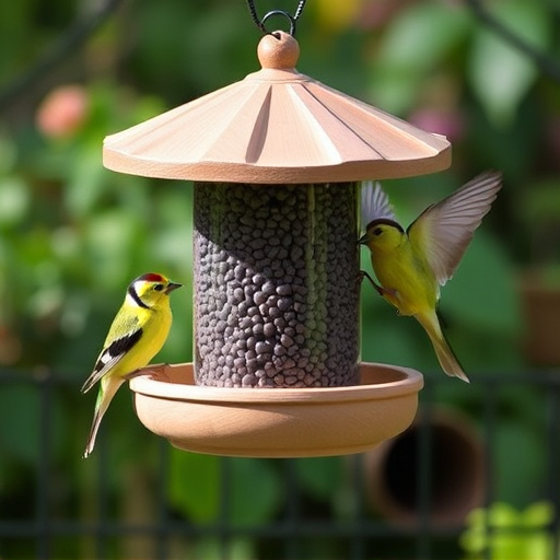 Garden feeder suited for finches, tits