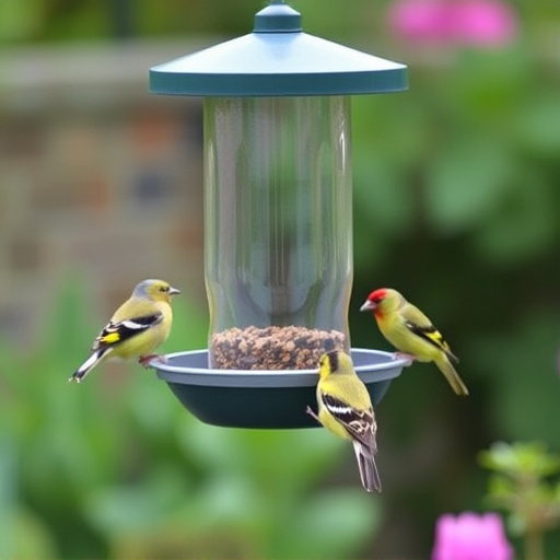Garden feeder suited for finches, tits