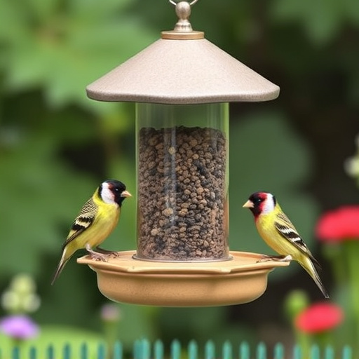 Garden feeder suited for finches, tits