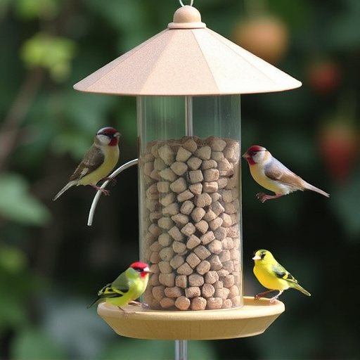 Garden feeder suited for finches, tits