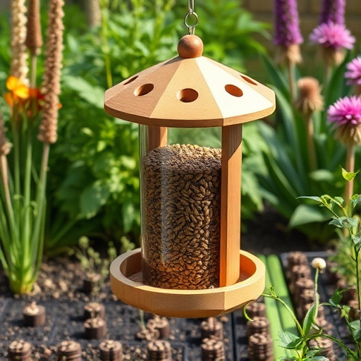 Garden feeder with no-waste seed design