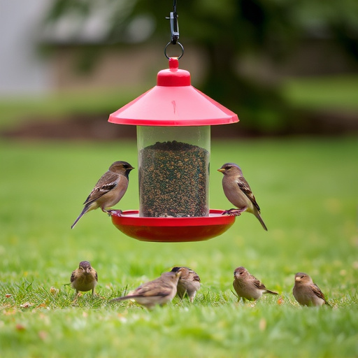 ground-bird-feeder-on-lawn-with-sparrows-640x480-63752457.jpeg