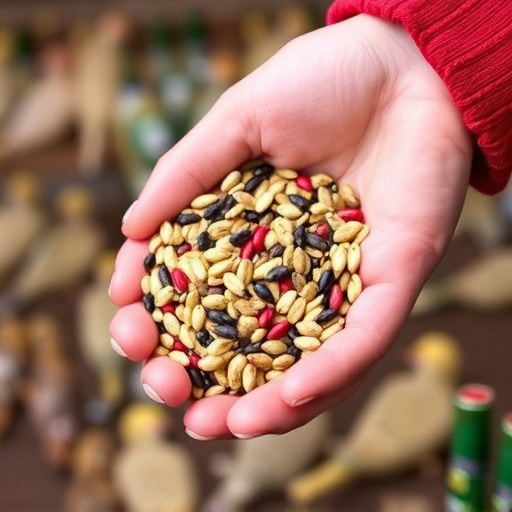 Hand holding top-rated bird seed mix