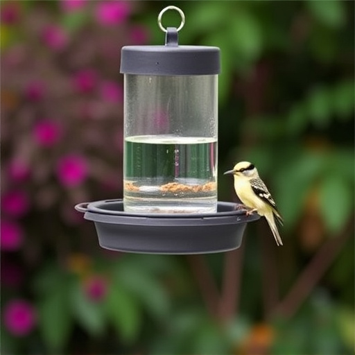 Hanging feeder with waste-catching tray