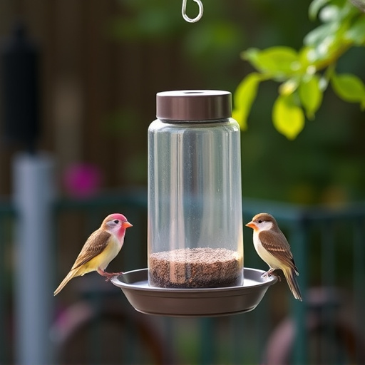 Hanging feeder with waste-catching tray