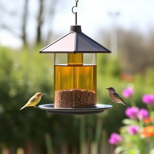 Hanging feeder with waste-catching tray