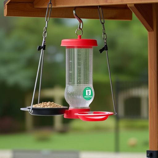 Hanging feeders attached to feeding station