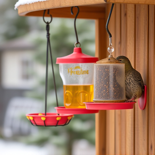 Hanging feeders attached to feeding station